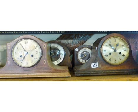 VINTAGE MANTEL CLOCKS. Four vintage mantel clocks
