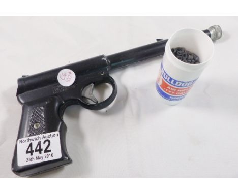GAT AIR PISTOL. T, J Harrington & Son vintage Gat air pistol with pellets