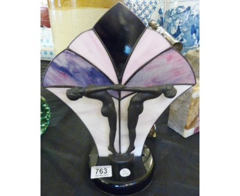 ART DECO LAMP. Art Deco style electric lamp, H ~ 19cm