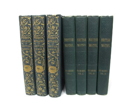 Morris [The Rev. F.O.]: A Natural History of the Nests and Eggs of British Birds, second edition, vols I - III, pub by George