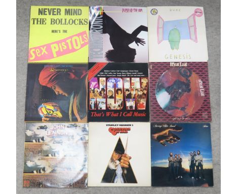 VINYL RECORDS three boxes of vinyl LP rock and roll, pop records with The Shadows, Marvin Welch and Farrar, Peter Gabriel, Jo