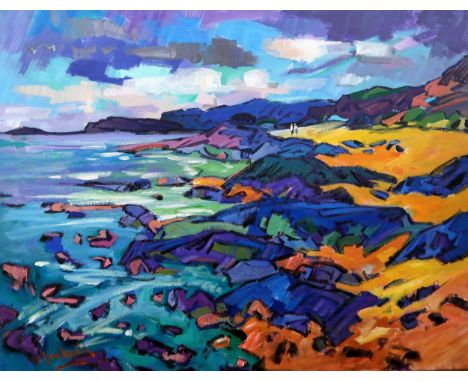 CLIVE VINCENT JACHNIK (BRITISH 1876-1942) SEASCAPE Acrylic on canvas, signed lower left, 71 x 91cm Condition Report:Available