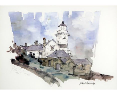 PETER MICHAEL (BRITISH) Print multiple, signed lower left, dated (19)93, numbered 20/850, 26 x 37cm Together with 2 watercolo