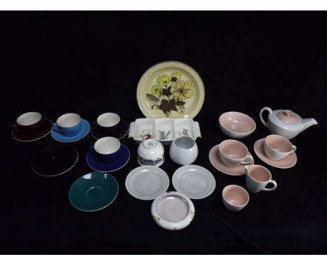 Denmark &amp; GB Pottery. 10 x items from the Confetti pattern, 4 x Cups &amp; 6 x Saucers, together with a quantity of Poole