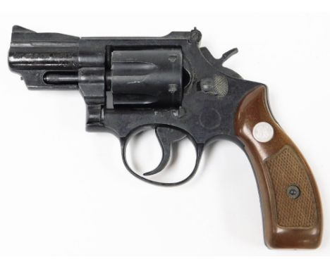 A replica of the Magnum .357 calibre snub nosed revolver, model SW/7 by MGC Manufactory of Japan, 18cm long. Realistic Imitat
