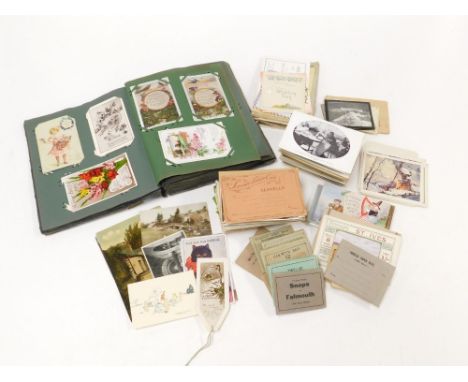 20thC and later postcards, to include various scenery, vintage blank, Christmas cards, King George and Queen Mary cards, blac