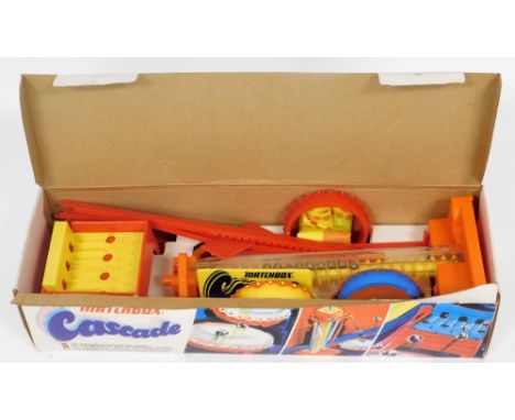 A vintage Matchbox Cascade game, boxed. 