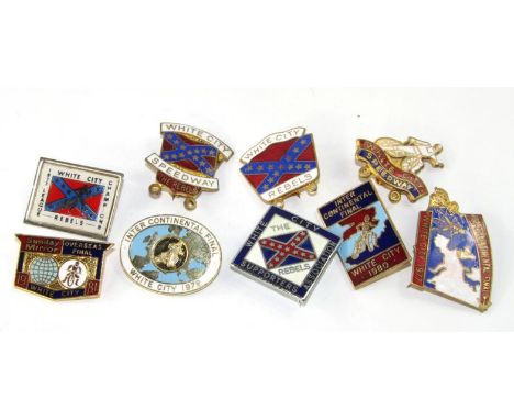 Vintage Speedway enamel badges White City, (11).