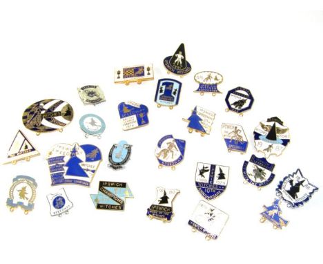 Vintage Speedway enamel badges Ipswich Witches, mainly 1970's/80's, (25).