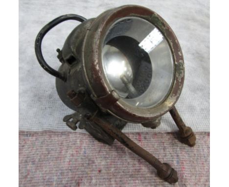A Powell & Hanmer of Birmingham automobile lantern, 38cm high.