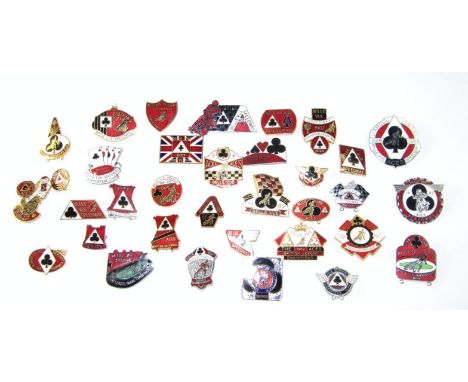 Vintage Speedway enamel badges, mixed periods and some dates for 1980's, (33).