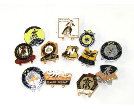 Vintage Speedway enamel badges Newport Wasps, 1970s/80s, (12).