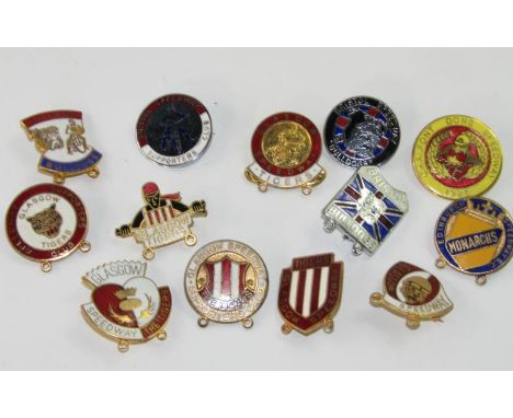Vintage Speedway enamel badges, including Edinburgh, Glasgow Tigers, Bristol Bulldogs, etc, (13).