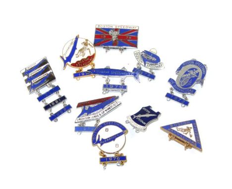 Vintage Speedway enamel badges Boston Barracudas, 1970's/80's, (10).