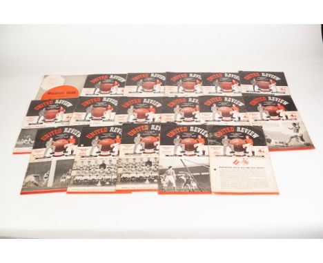 18 MANCHESTER UNITED PROGRAMMES FROM SEASON 1956/57, 4 matches to include; Real Madrid, 5 matches from 1958/59 season Wolves,