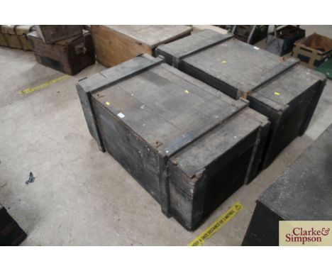 A vintage military packing case for H R Vickers RNVR
