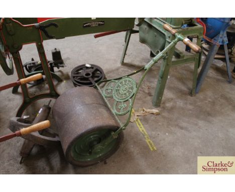 A Crown cast iron garden roller