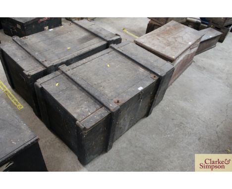 A vintage military packing case for H R Vickers RNVR