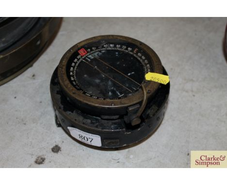 An Air Ministry aircraft compass 