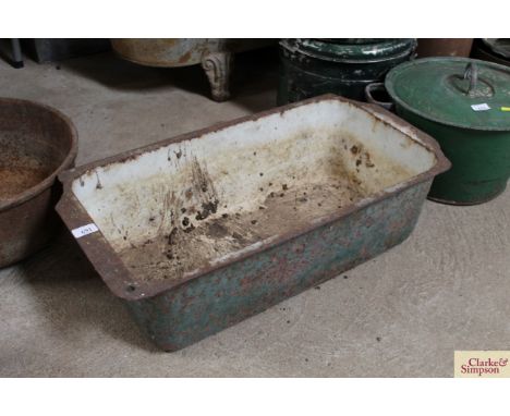 A cast iron trough