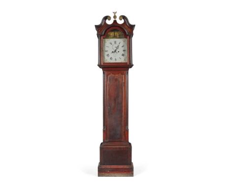 LATE GEORGE III SCOTTISH ADAM AND EVE AUTOMATA MAHOGANY LONGCASE CLOCK, WILLIAM BISSETT, DUNDEE EARLY 19TH CENTURY the moulde