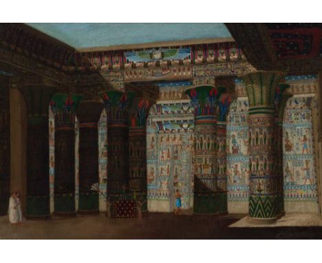 W**R**WHITNEY (19th CENTURY) INTERIOR OF AN EGYPTIAN TEMPLE Signed and dated 1898, oil on canvasDimensions:38cm x 56cm (15in 