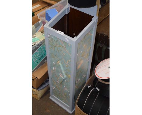 Floral decorated tall stick stand