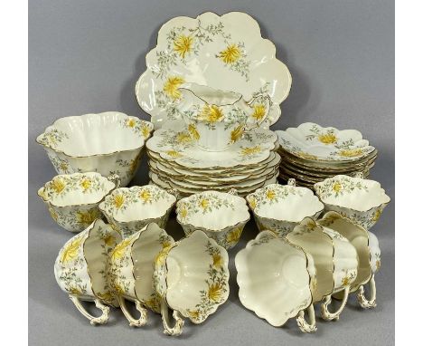 WILEMAN & CO FOLEY CHINA PART TEA SERVICE 6892 EMPIRE SHAPE CHRYSANTHEMUM PATTERN, approx. 35 piecesProvenance: private colle