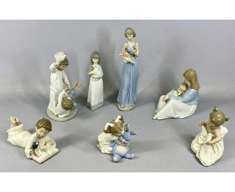 GROUP OF SEVEN NAO FIGURINES, 33cms (h) the tallestProvenance: private collection Conwy