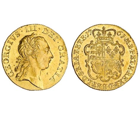 George III (1760-1820), Guinea, 1761, first laureate head right, rev. crowned shield (MCE 367; S.3725), a few light marks, ex