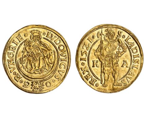 Hungary, Ludwig II (1516-26), Goldgulden (Ducat or Florin), 3.54g, undated, Kremnitz, lvdovicvs. d - g. r. vngrie., Madonna a