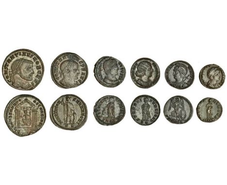 Constantine I(307-337), AE Follis, as Caesar, Rome, 307, laureate head right, rev. conservatores vrb svae, Roma seated facing