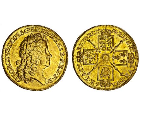 George I (1714-27), Guinea, 1714, Prince Elector type, first laureate head right, rev. four crowned shields cruciform, sceptr