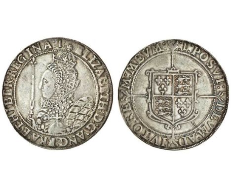 Elizabeth I (1558-1603), Crown, 28.09g, m.m. 1, crowned bust left with orb and sceptre, rev. shield over long cross fourchée 