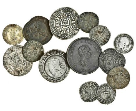 Miscellaneous hammered coins (12), including Edward III, Penny, Durham, Henry VIII, Groat, York, Elizabeth I, Sixpence, 1675,