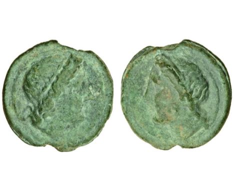 Roman Republic (c.270 BC), AE cast As, 305.08g, diademed head of Apollo right, [I] above, rev. same type left (Vecchi 33; RRC