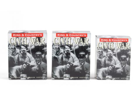 A GROUP OF KING &amp; COUNTRY MODEL SOLDIERS
Three examples boxed and unused. Comprising: 

CW057 Civil War 2009 Confederate 