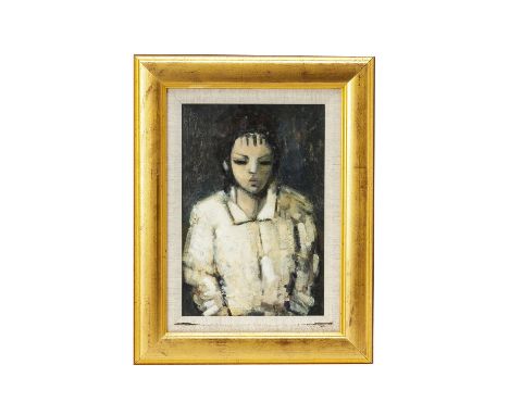 ENDRE RÖDER (HUNGARIAN, B.1933) - PORTRAIT STUDY
Oil on canvas laid on board
Signed Roder and dated ‘95(?) to the bottom
Insc