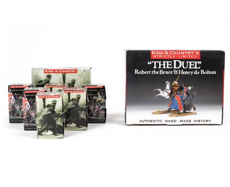 A GROUP OF VARIOUS KING &amp; COUNTRY MODEL SOLDIERS
Eight boxed and unused examples. Comprising:

EA035: Napoleonics Eighth 