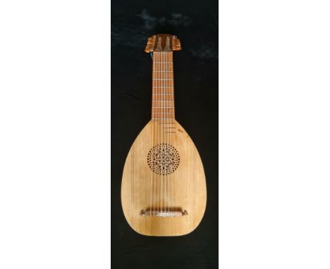 A Lute guitar eight course labelled F W Thornton 1968 No, 163707.