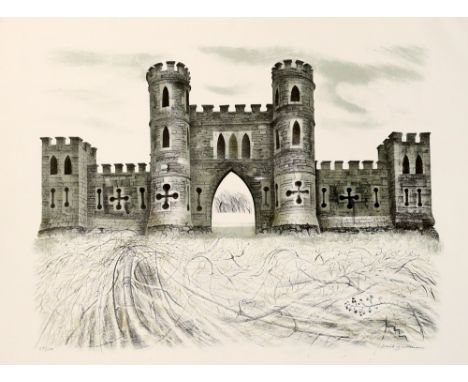 David Gentleman RDI (British, b.1930), 'Sham Castle', limited edition lithograph, signed and numbered 89/100 pencil, bearing 