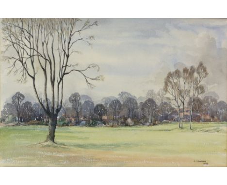 Quantity of watercolours, to include Maurice Brand (b.1924), View of a street, signed and dated 93 lower right, unframed, 28.
