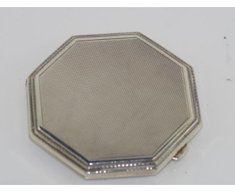 Hallmarked Sterling silver powder compact
