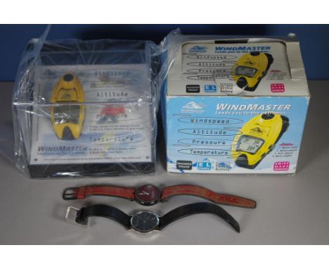 Windmaster digital watch with original packaging and 2 other wrist watches