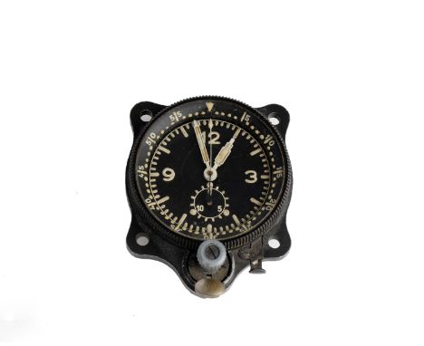 An Air force clock dial with sweep second hand and subsidiary dial (Working order)