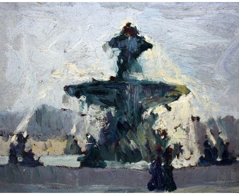 Attributed to Duncan Grant (British, 1885-1978)Place de la Concord Oil on boardInscribed verso, purchased c.1941 15 x 21cm *T