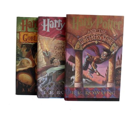 ROWLING (J.K.) Harry Potter and the Sorcerer's Stone, with illustrations by Mary Grandpre, First American edition, 1998, Scho