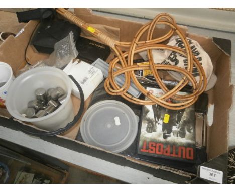 box inc. Carpet beater, toy gun, parker pen etc
