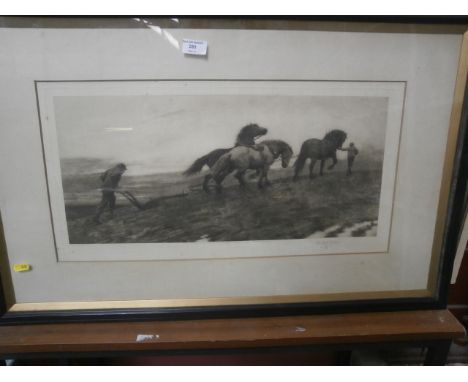 Framed print "The last Furrow"