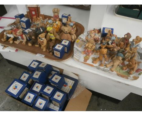 2 trays of teddy bear figurines